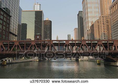 Skyscrapers at the waterfront, Chicago River, Chicago, Cook County, Illinois, USA View Large Photo Image Stock Image - Skyscrapers at the waterfront, Chicago River, Chicago, Cook County, Illinois, USA. Fotosearch