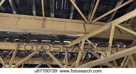Under view of Dearborn Street Bridge, Chicago, Cook County, Illinois, USA View Large Photo Image Stock Photo - Under view of Dearborn Street Bridge, Chicago, Cook County, Illinois, USA. Fotosearch