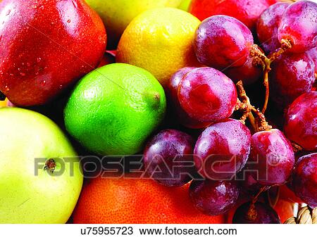 Stock Image - apple, fresh fruit, close-up, choice, abundance. Fotosearch