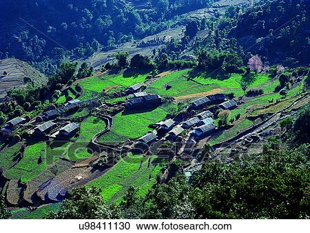 Stock Image - Architecture, Agriculture, Building Structure, Building Exterior, Building, Aerial View. Fotosearch
