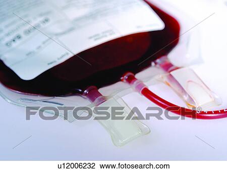 Stock Image - bag, blood bag, blood, aid. Fotosearch