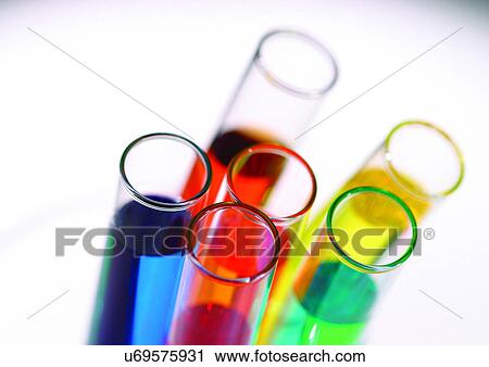 Stock Image - beakers, chemistry, chemical, analysis. Fotosearch
