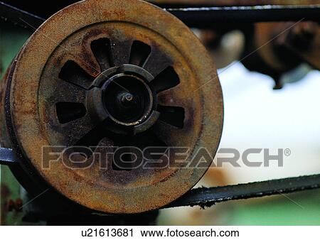 Stock Image - Belt, Bolt, Circular, Close-Up, Device. Fotosearch