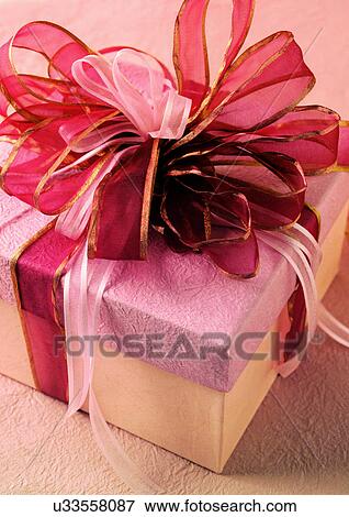 Birthday, Bow, Celebration, Christmas, Close-Up View Large Photo Image Stock Photo - Birthday, Bow, Celebration, Christmas, Close-Up. Fotosearch