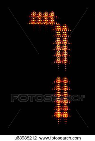 Stock Image - Black Background, Numbers. Fotosearch