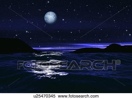 Stock Photography - Black, Generic Location, Horizon, Night. Fotosearch