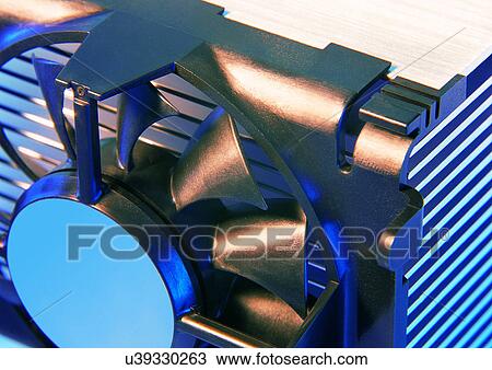 Stock Image - Blades, Blower, Close-Up, Contrivance, Cooler. Fotosearch