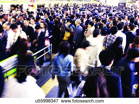 Blurred, Concourse, Crowded, Formal Clothing, Head And Shoulders View Large Photo Image Stock Photo - Blurred, Concourse, Crowded, Formal Clothing, Head And Shoulders. Fotosearch