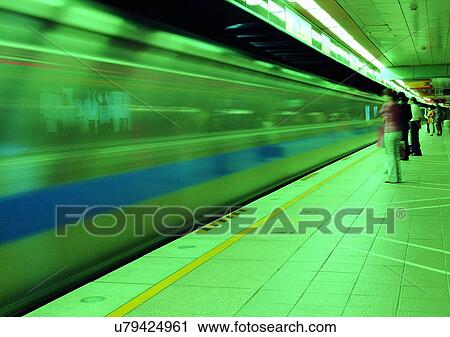 Blurred Motion, Fast, Fluorescent Light, Group Of People View Large Photo Image Stock Image - Blurred Motion, Fast, Fluorescent Light, Group Of People. Fotosearch