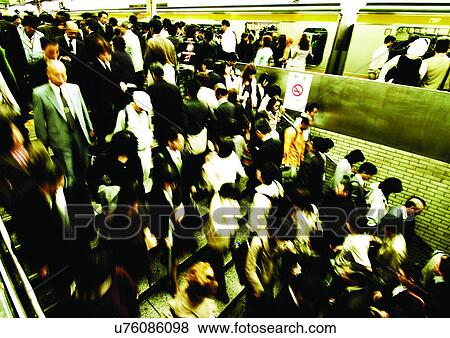 Stock Photo - Boarding, Formal Clothing, Commuter, Day, Entering, Part Of, Railroad Car. Fotosearch