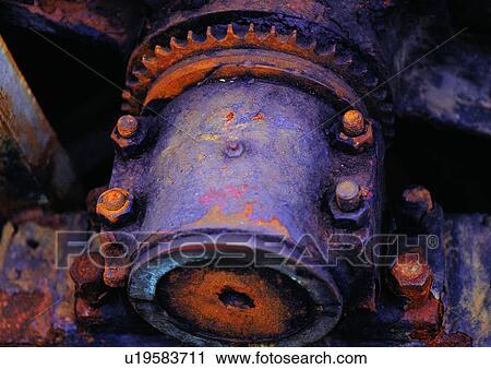 Stock Image - Bolt, Circular, Close-Up, Cog, Day. Fotosearch
