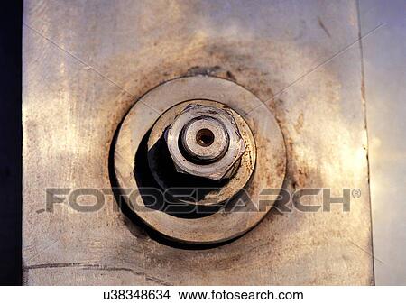 Bolt, Circular, Close-Up, Day, Device View Large Photo Image Picture - Bolt, Circular, Close-Up, Day, Device. Fotosearch