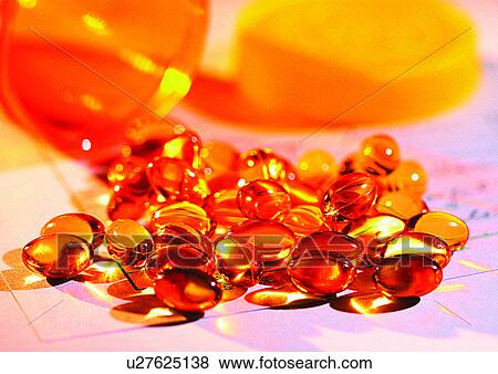 Stock Photo - bottle, close-up, capsules, antidote. Fotosearch