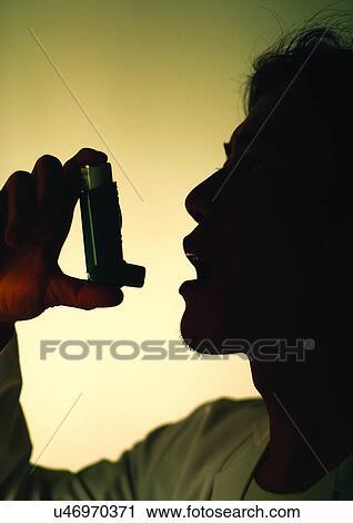 Stock Image - breather, device, dark, asthma. Fotosearch