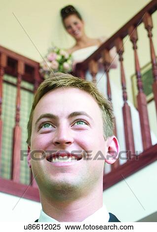 Stock Photography - Bride, Brown Hair, Caucasian, Close-Up. Fotosearch