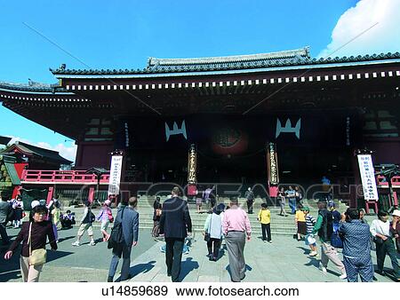 Stock Photo - Building Exterior, Day, Large Group Of People, Men, Mixed Age, Outdoor. Fotosearch