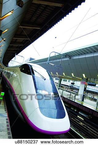 Stock Photo - Bullet Train, Commuters, Day, Engine, High Speed Train. Fotosearch