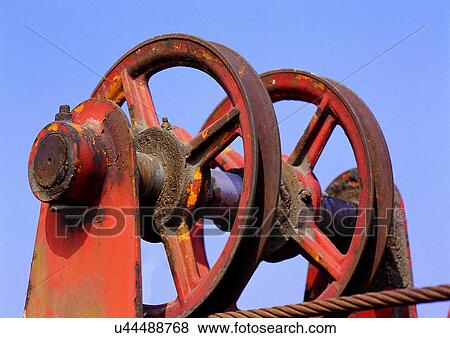 Stock Photo - Cable, Circular, Close-Up, Day, Device. Fotosearch