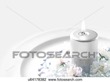 Candle, Burning, Plate View Large Photo Image Stock Image - Candle, Burning, Plate. Fotosearch