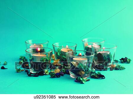 Stock Photography - Candle, Glass, Indoor, Group Of Objects, Pattern. Fotosearch
