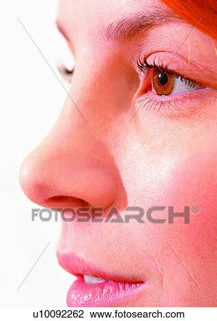 Stock Image - Chin, Close-Up, Cornea, Detail, Eye Lashes. Fotosearch