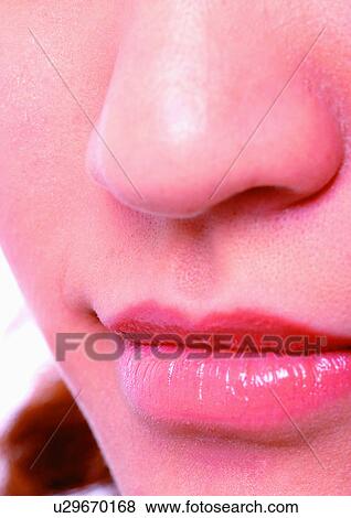Stock Photo - Chin, Close-Up, Human Lips, Human Mouth. Fotosearch