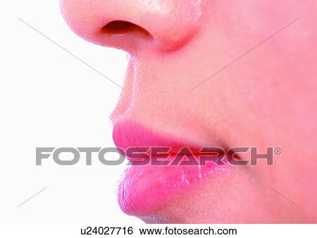 Stock Photograph - Chin, Close-Up, Human Lips, Human Mouth. Fotosearch