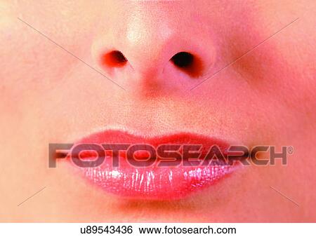 Stock Photograph - Chin, Close-Up, Human Lips. Fotosearch