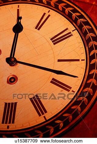 Stock Photo - Circle, Hour Hand, Full Frame, Close-Up, Antique. Fotosearch