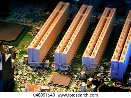Stock Image - Circuits, Array, Circuit Breakers, Circuit Board, Cards, Apparatus. Fotosearch