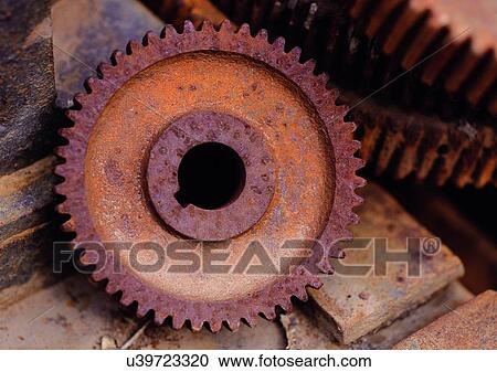 Stock Image - Circular, Close-Up, Cog, Day, Device. Fotosearch