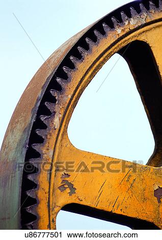 Stock Image - Circular, Close-Up, Cog, Day, Device. Fotosearch