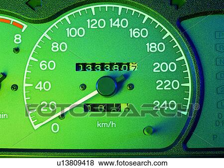 Stock Photo - Circular, Close-Up, Contrivance, Dashboard, Device. Fotosearch