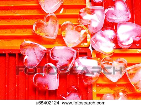 Picture - close-up, condensation, cubes. Fotosearch