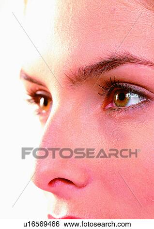 Stock Photograph - Close-Up, Cornea, Detail, Eye Lashes, Eyeball. Fotosearch