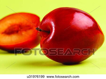 Stock Photo - close-up, cut, fresh fruit, freshness. Fotosearch