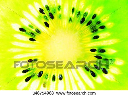 Stock Photo - close-up, cut, fresh fruit, freshness. Fotosearch