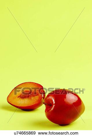 Stock Photo - close-up, cut, fresh fruit, freshness. Fotosearch