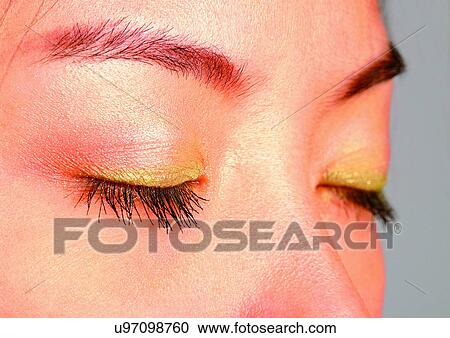 Close-Up, Detail, Eye Lashes, Eyelid, Features View Large Photo Image Stock Image - Close-Up, Detail, Eye Lashes, Eyelid, Features. Fotosearch