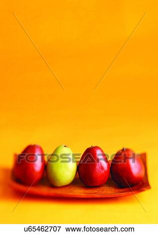 Stock Photo - close-up, dish, fresh fruit, freshness. Fotosearch