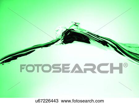 Stock Image - close-up, drops, flow. Fotosearch
