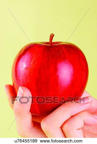Stock Photo - close-up, freshness, fresh fruit, apple. Fotosearch