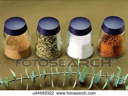 Stock Image - Close-Up, Group Of Objects, In A Row, Indoor. Fotosearch