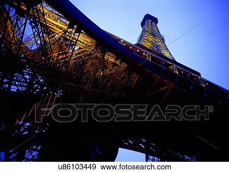 Edifice, Eiffel Tower, Exterior, Facade, France View Large Photo Image Stock Photo - Edifice, Eiffel Tower, Exterior, Facade, France. Fotosearch