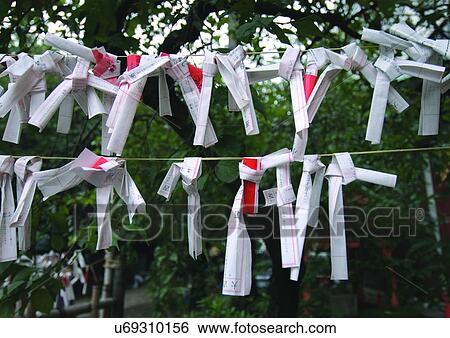 Stock Photograph - Hanazono-jinja Shrine, Wire. Fotosearch