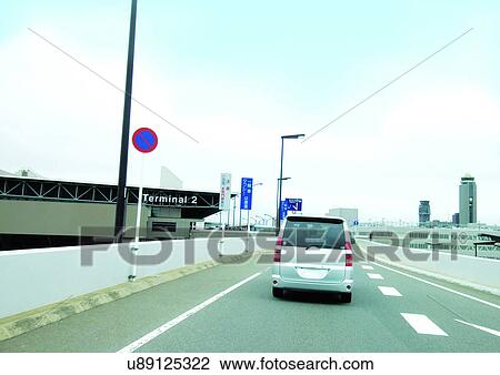 Stock Image - Outdoor, Day, Road Marking. Fotosearch