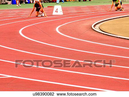 running track, sports shoe, starting line, tank top View Large Photo Image Stock Image - running track, sports shoe, starting line, tank top. Fotosearch