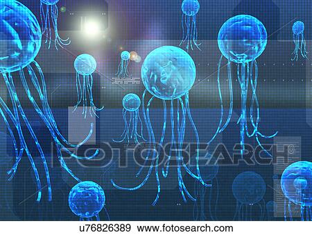 Stock Photo - Biology, Blue, Cell, Close-Up, Cluster. Fotosearch