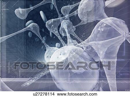 Picture - Biology, Cell, Close-Up, Cluster, Computer Graphics. Fotosearch