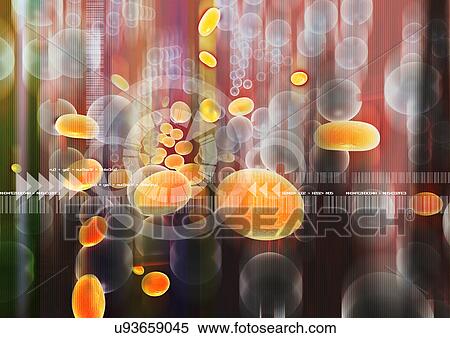 Stock Photography - Biology, Cell, Close-Up, Cluster, Computer Graphics. Fotosearch